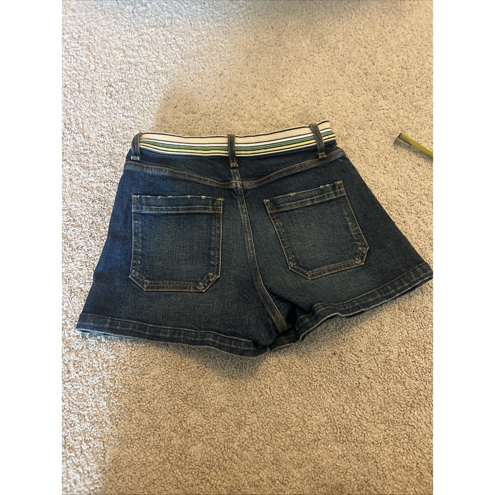Womens Veronica Beard Zynan Stripe Waist Jean Denim Shorts Size 25/0 Cargo - Picture 7 of 7
